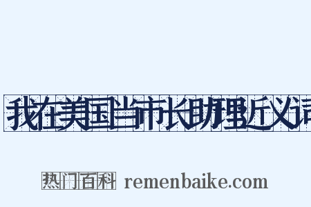 我在美国当市长助理近义词是什么意思的图片